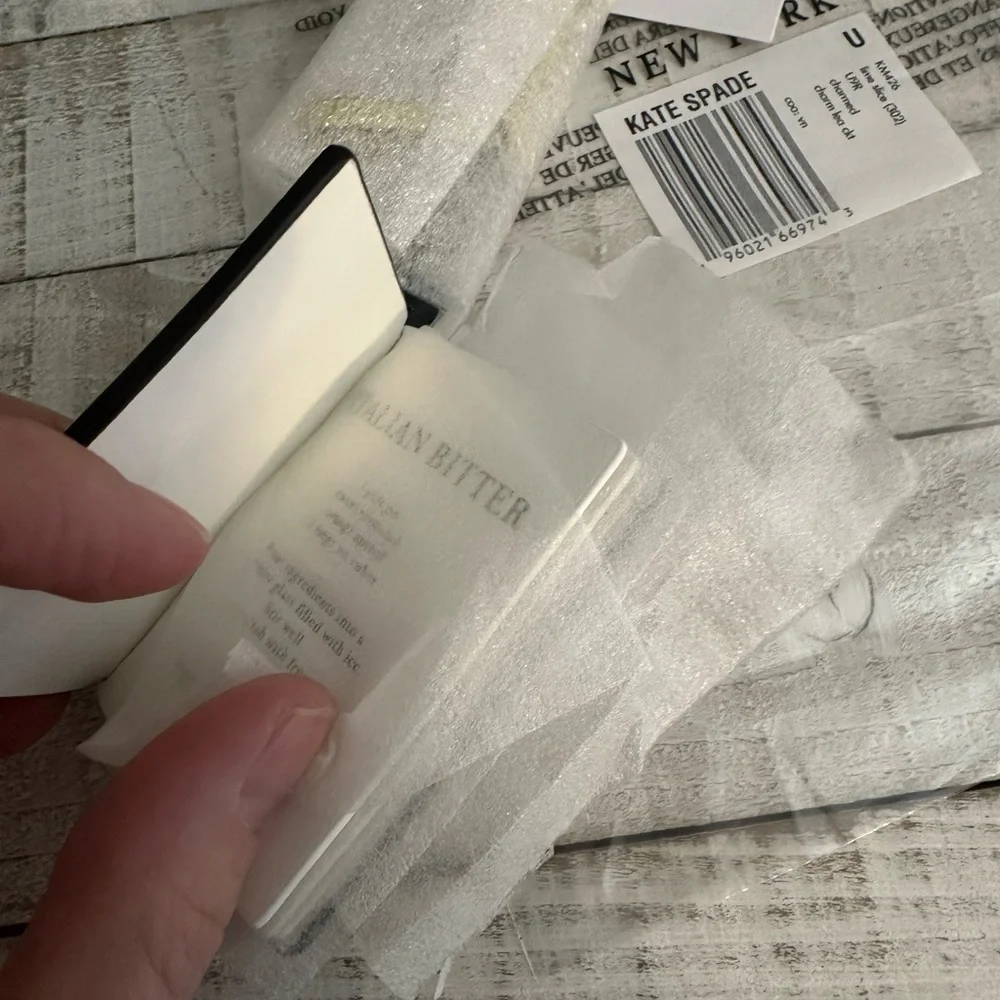 Nwt Kate spade cocktails recipe book bag charm - Picture 5 of 11